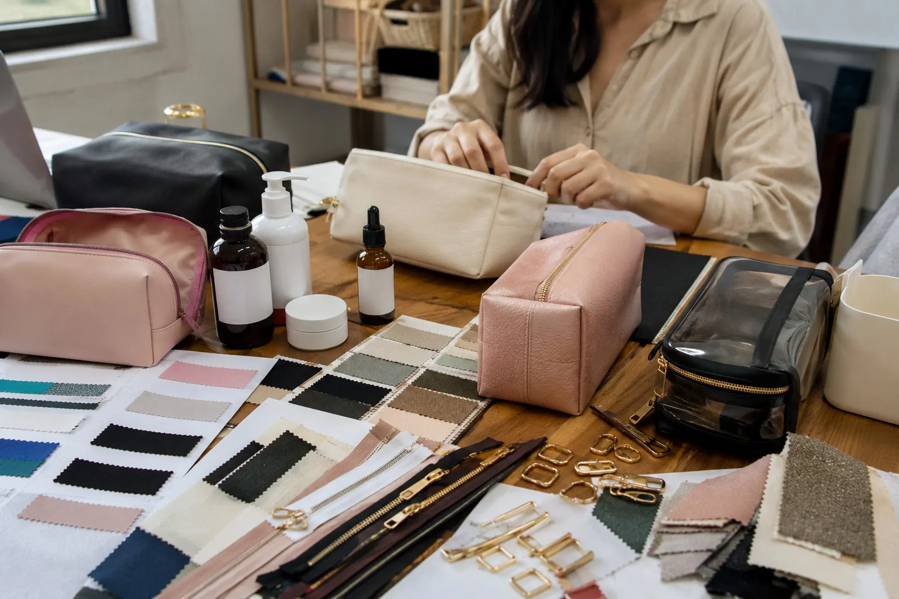 custom cosmetic bags sample program photo