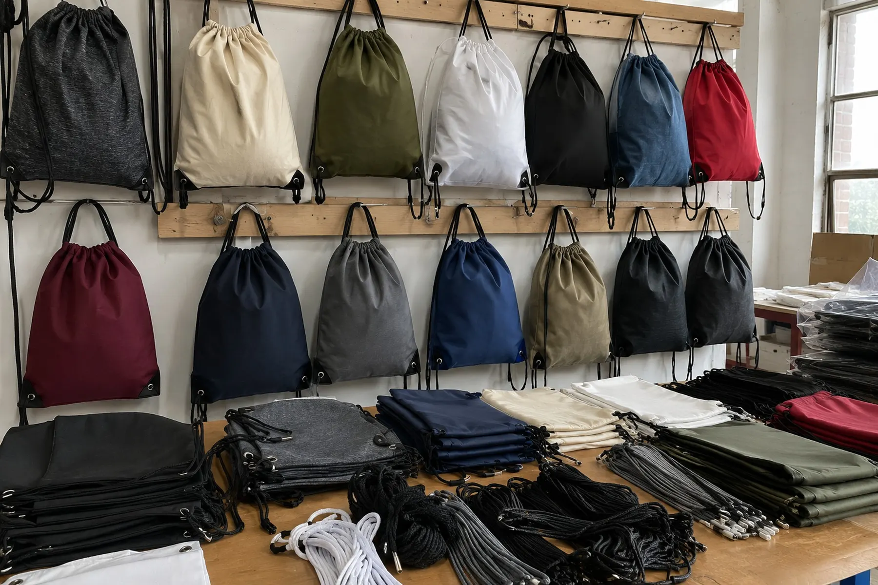 custom drawstring bags sample program photo