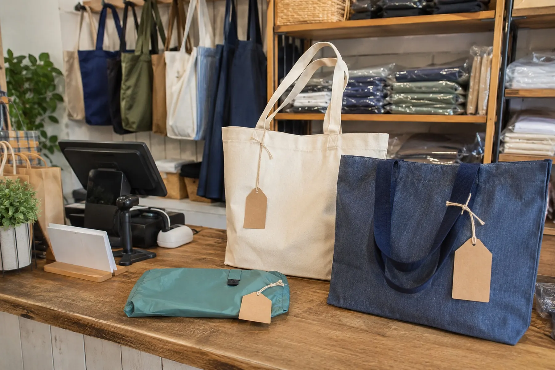 custom shopping bags sample program photo