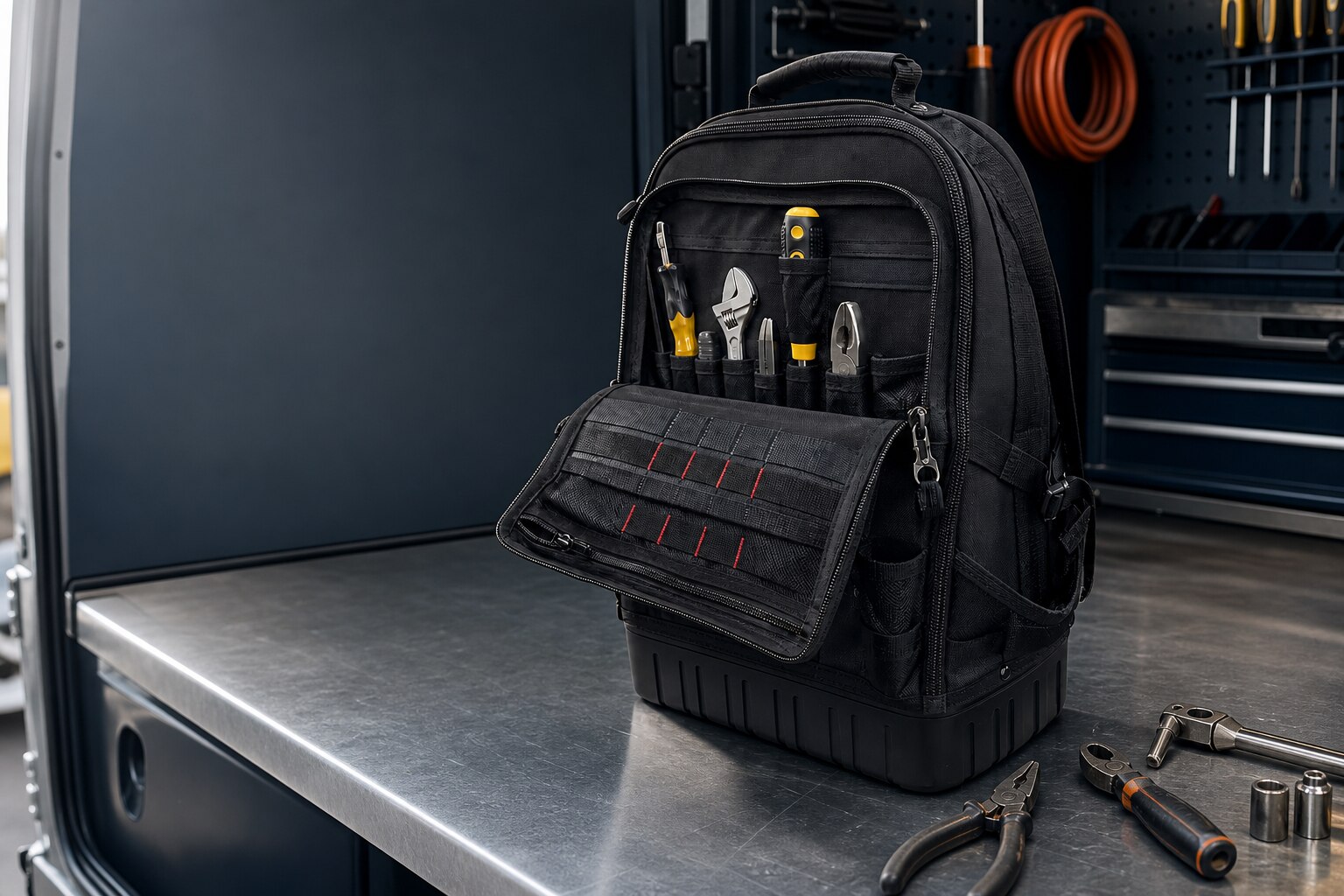 Illustrative tool & technician bags application and specification planning view