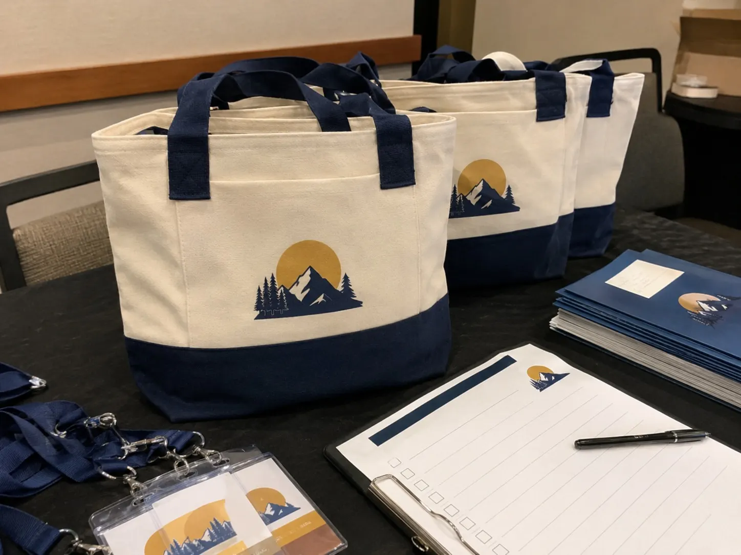 Corporate events and conferences custom bag scene