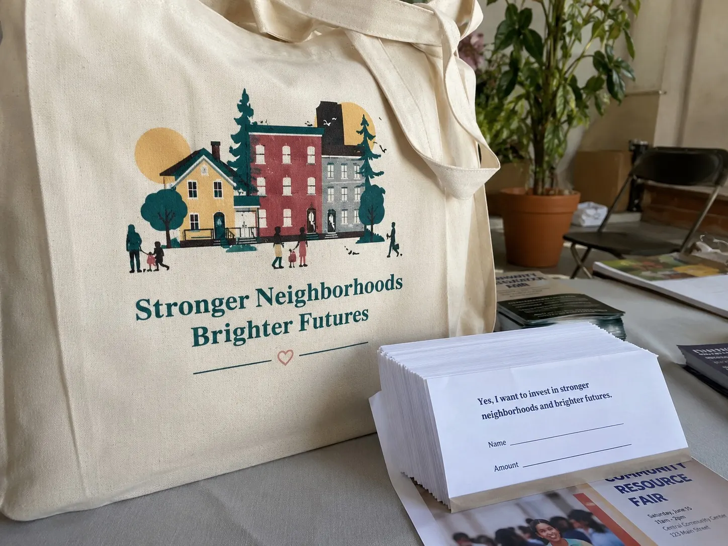 Fundraising campaigns custom bag scene