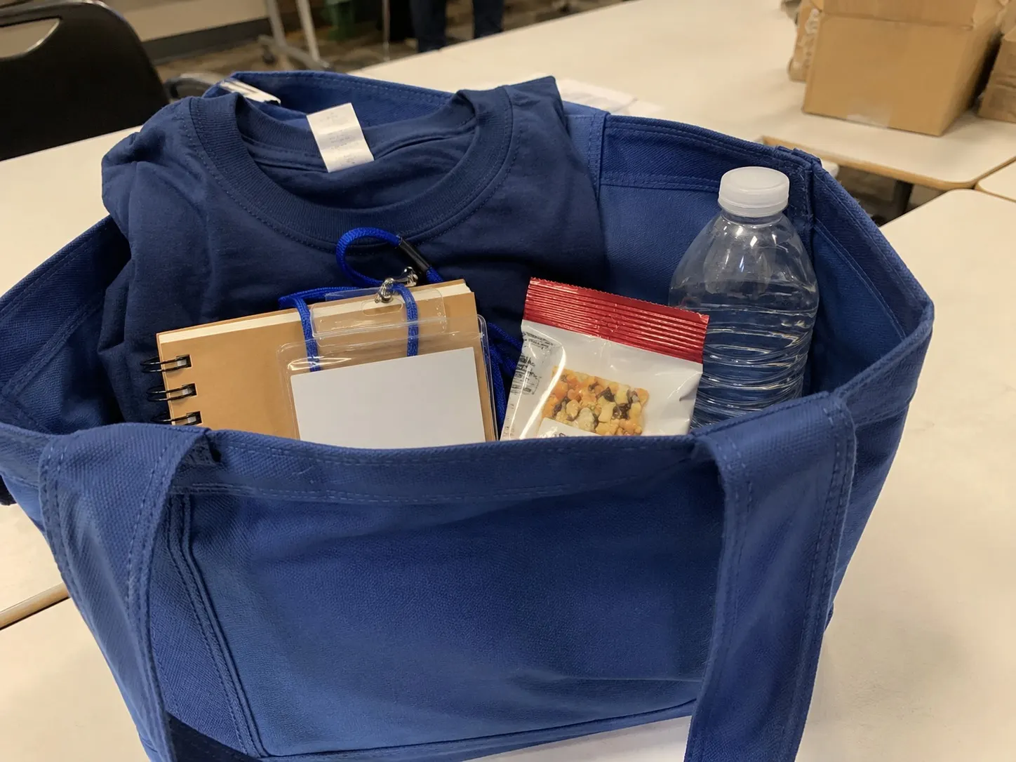 Volunteer and staff appreciation custom bag scene