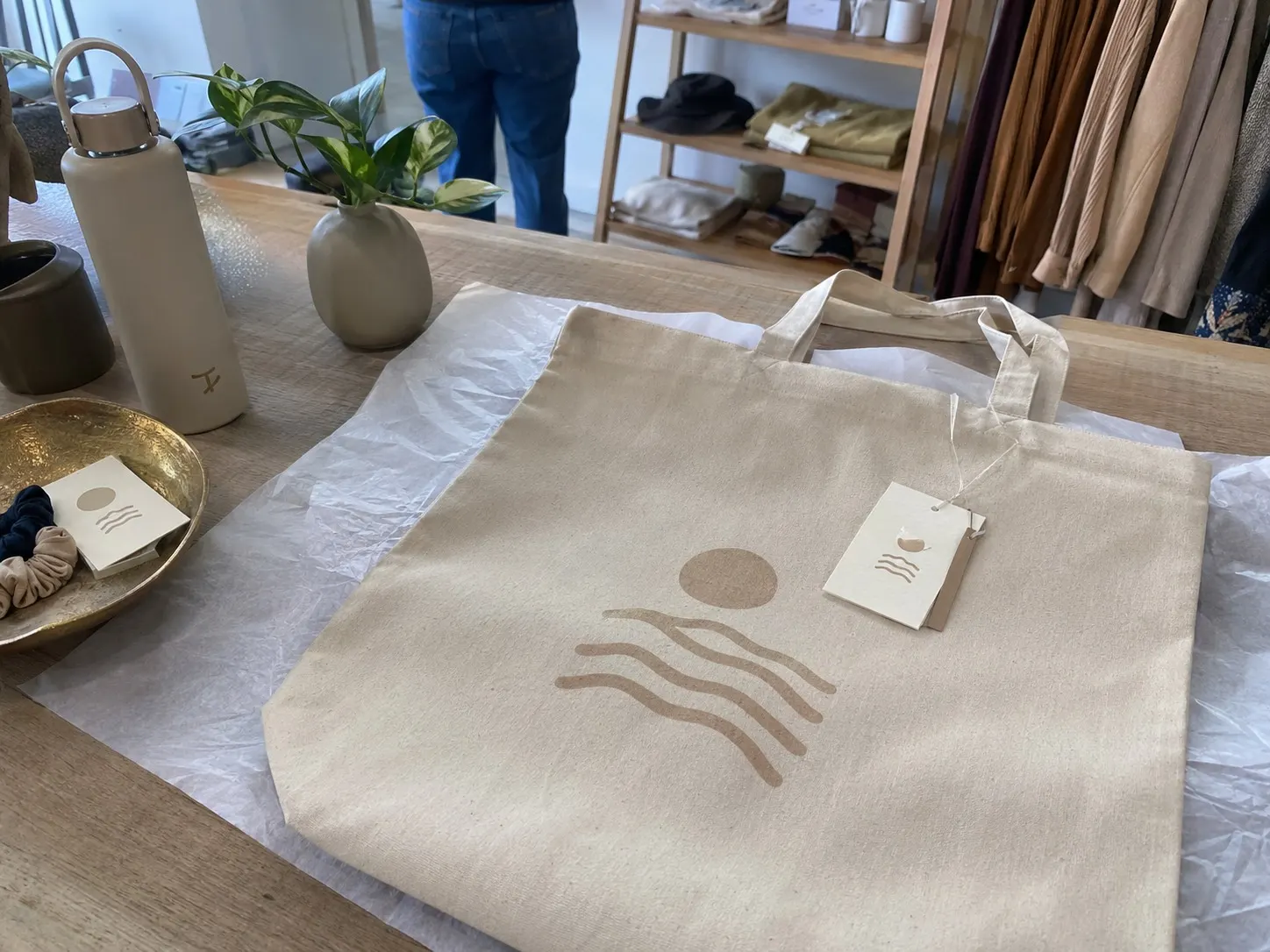 Retail and shop merch custom bag scene