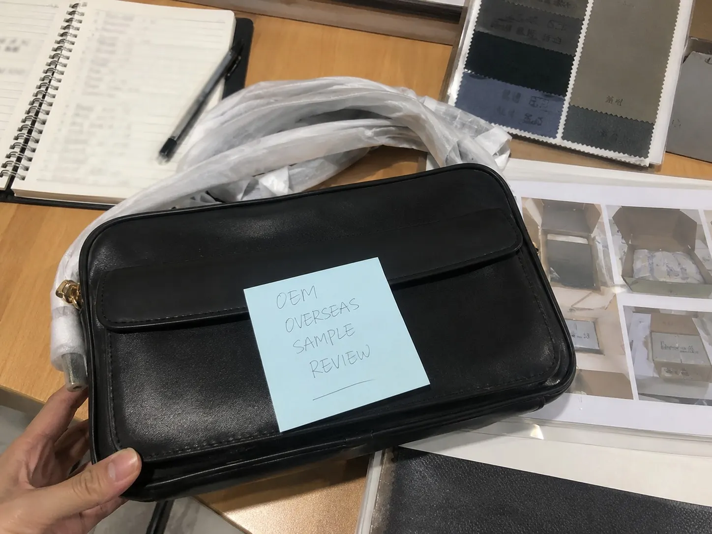Clear sourcing language custom bag scene