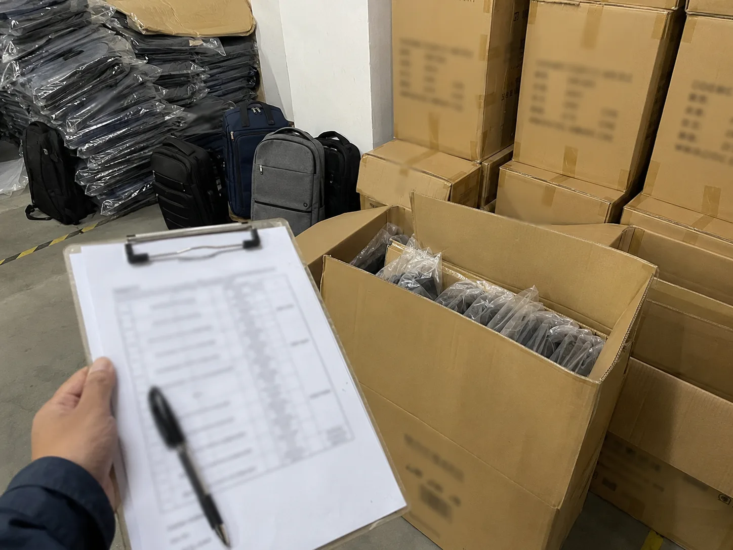 Export packing release check for custom bag shipment